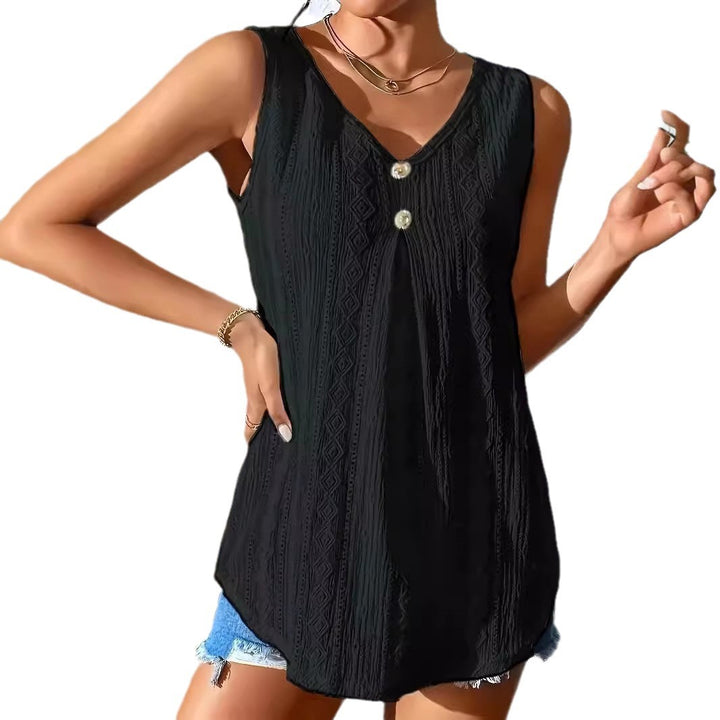 BLUSA JACQUARD ESCOTE EN V